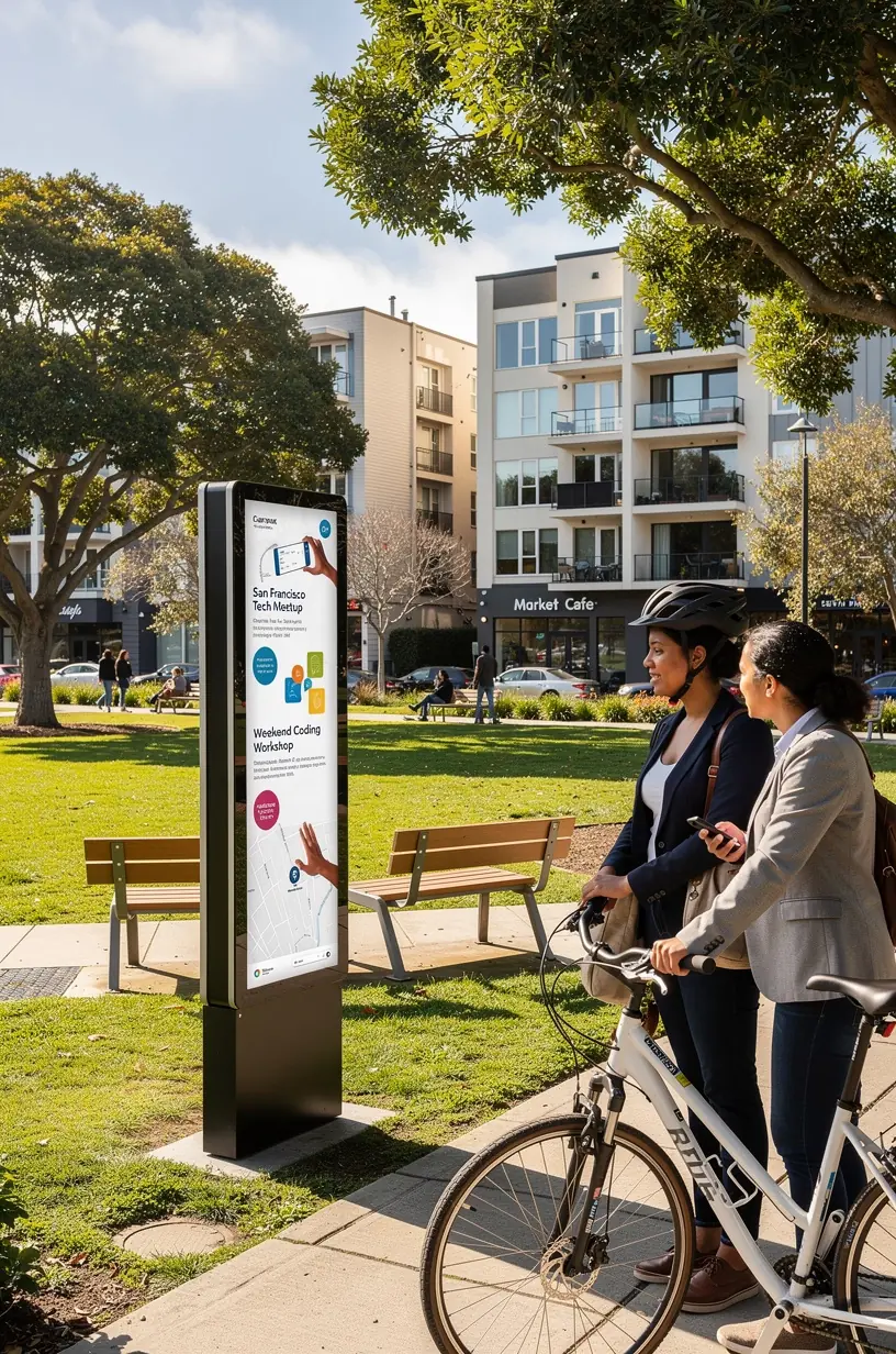 Modern smart streetlights illuminating a residential neighborhood at dusk with energy-efficient LED technology.